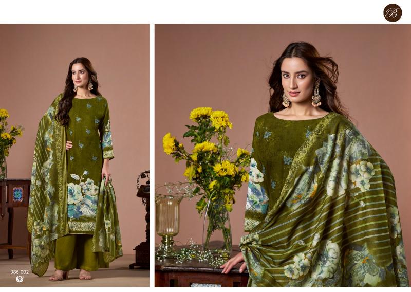 Belliza Sabaa Digital Printed heavy indian work dress material wholesale catalogue