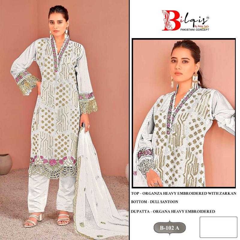 Bilqis B 103 A To D Pakistani Suits Wholesale Catalog