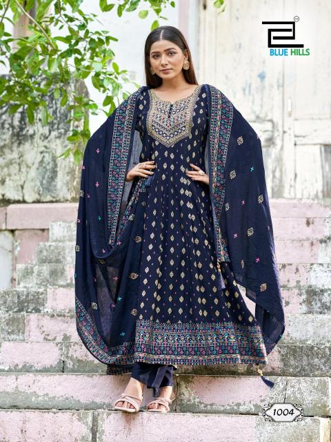 Blue Hills Samaira Rayon Kurti Wholesale Catalog 