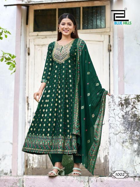 Blue Hills Samaira Rayon Kurti Wholesale Catalog 