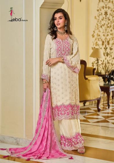 Eba Zarkash Color Edition Chinon Embroidered Ready Made Salwar Kameez Wholesale Catalog