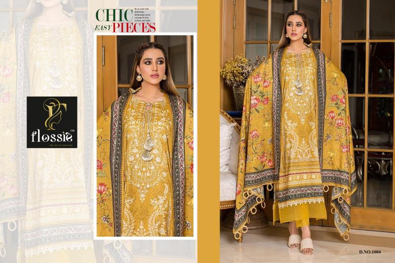 Flossie Firdous Lawn Cotton Dupatta Pakistani Suits Wholesale Catalog