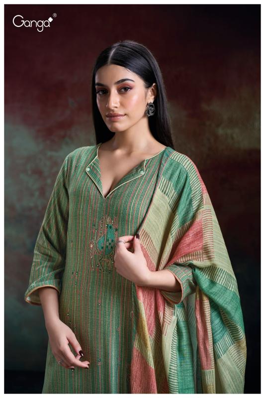 Ganga Kyine 2969 Premium Pure Pashmina Dobby Salwar Kameez Wholesale Catalog