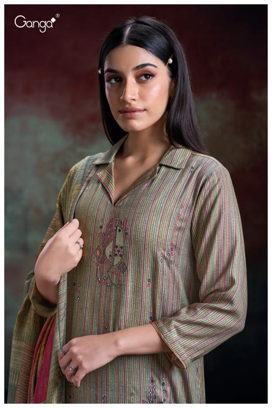 Ganga Kyine 2969 Premium Pure Pashmina Dobby Salwar Kameez Wholesale Catalog