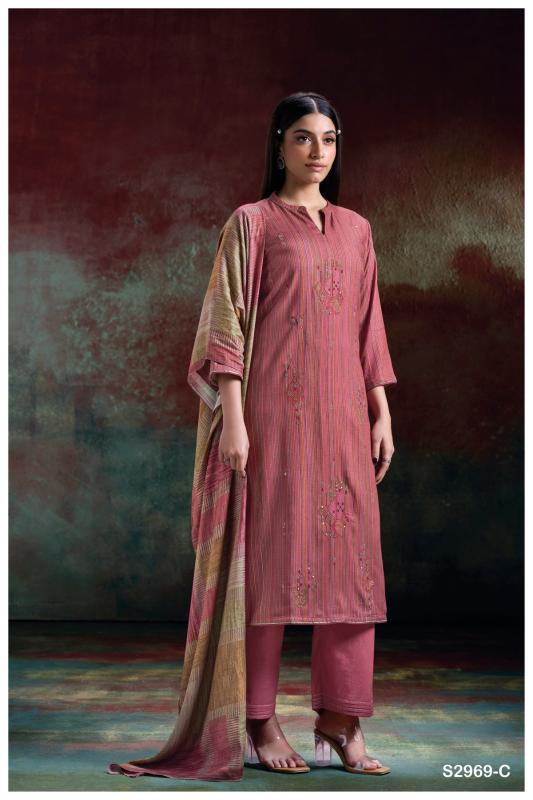 Ganga Kyine 2969 Premium Pure Pashmina Dobby Salwar Kameez Wholesale Catalog