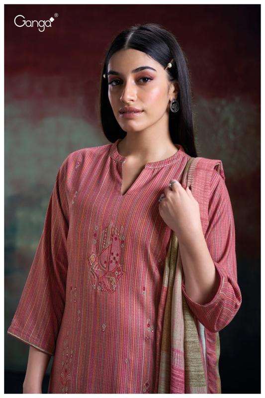 Ganga Kyine 2969 Premium Pure Pashmina Dobby Salwar Kameez Wholesale Catalog