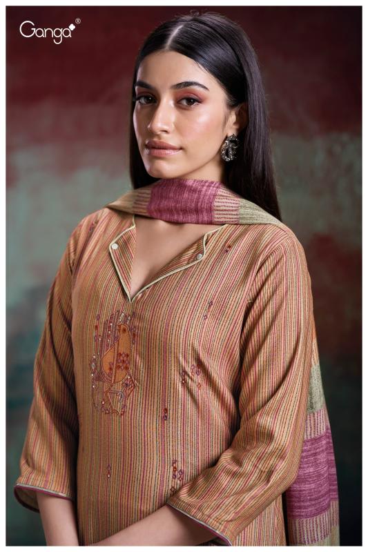 Ganga Kyine 2969 Premium Pure Pashmina Dobby Salwar Kameez Wholesale Catalog