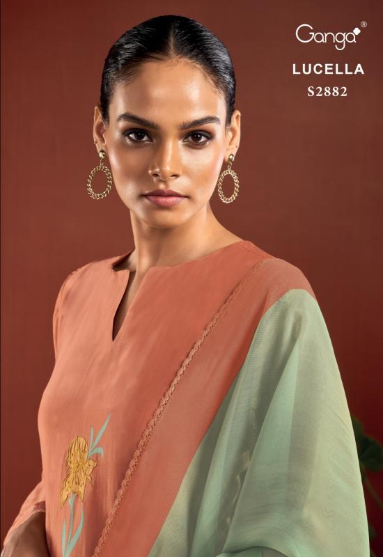 Ganga Lucella 2882 Premium Pure Bemberg Silk Salwar Kameez Wholeslae Catalog