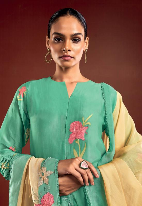 Ganga Lucella 2882 Premium Pure Bemberg Silk Salwar Kameez Wholeslae Catalog
