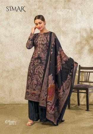 Glossy Simar Awaari Pure Viscose Pashmina Digital Printed Salwar Kameez Wholesale Catalog