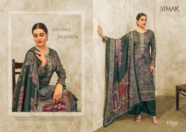 Glossy Simar Awaari Pure Viscose Pashmina Digital Printed Salwar Kameez Wholesale Catalog
