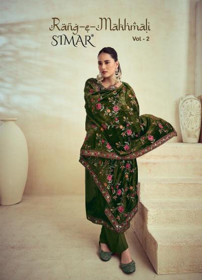 Glossy Simar Rang E Makhmali Vol 2 Salwar Kameez Wholesale Catalog