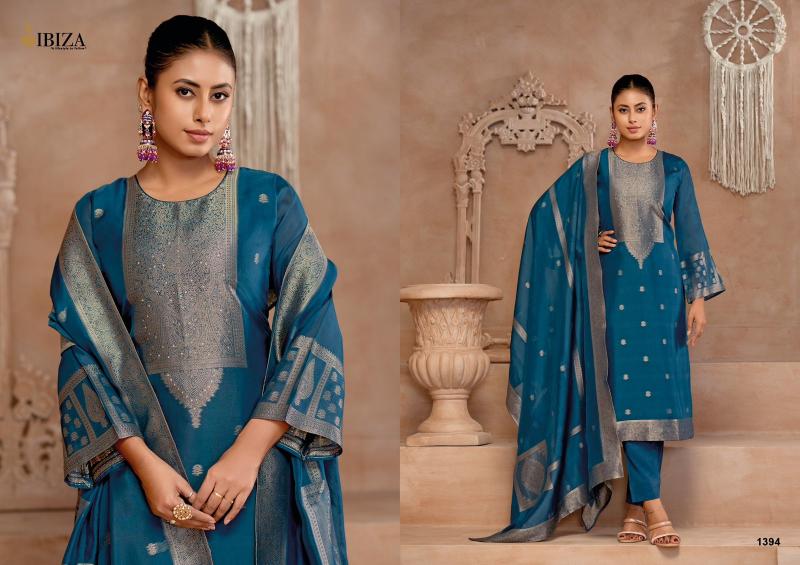 Ibiza Gulmohar Pure Banglory Silk Jacquard Salwar Kameez Wholesale Catalog