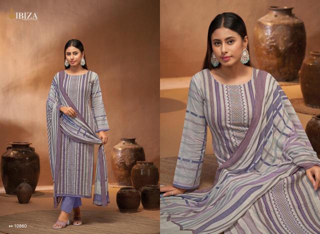 Ibiza Nooriat Pure Linen Cotton Digital Prints Salwar Suits Wholesale catalog