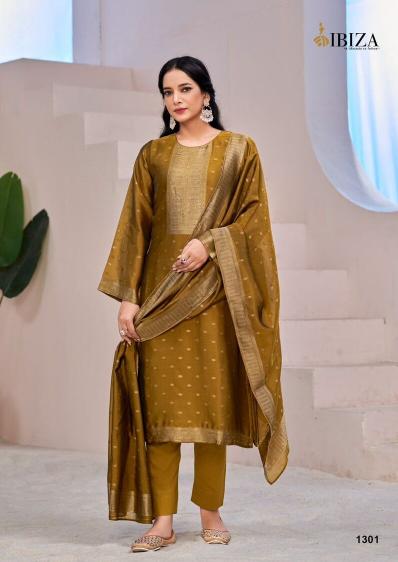 Ibiza Sharnam Pure Banglory Silk Jacquard Salwar Kameez Wholesale Catalog