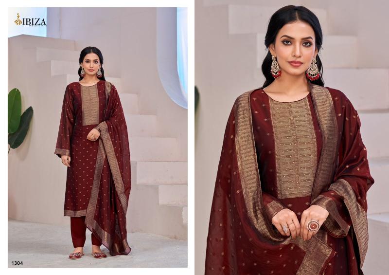 Ibiza Sharnam Pure Banglory Silk Jacquard Salwar Kameez Wholesale Catalog