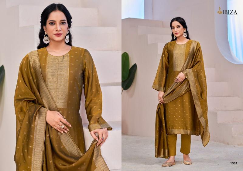Ibiza Sharnam Pure Banglory Silk Jacquard Salwar Kameez Wholesale Catalog