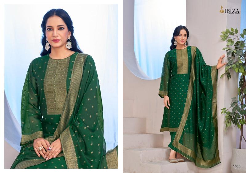 Ibiza Sharnam Pure Banglory Silk Jacquard Salwar Kameez Wholesale Catalog