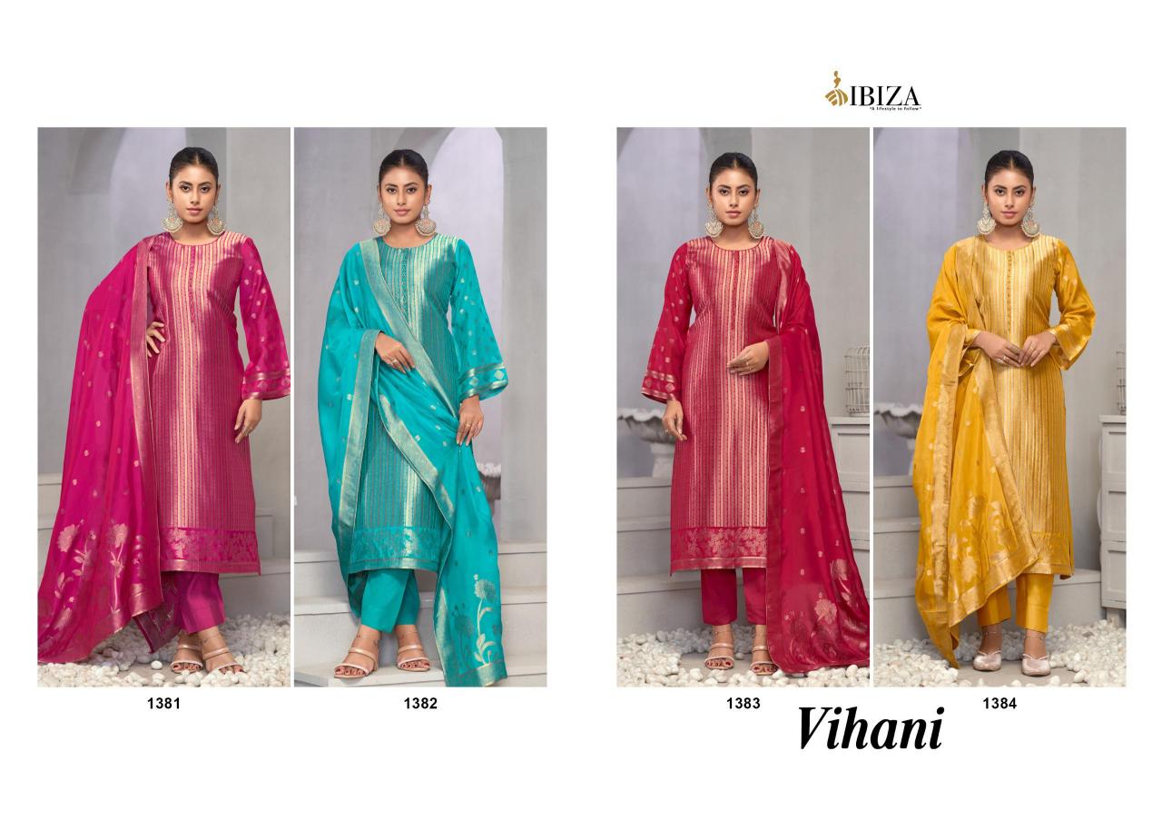 Ibiza Vihani Pure Banglory Silk Jacquard Salwar Kameez Wholesale Catalog