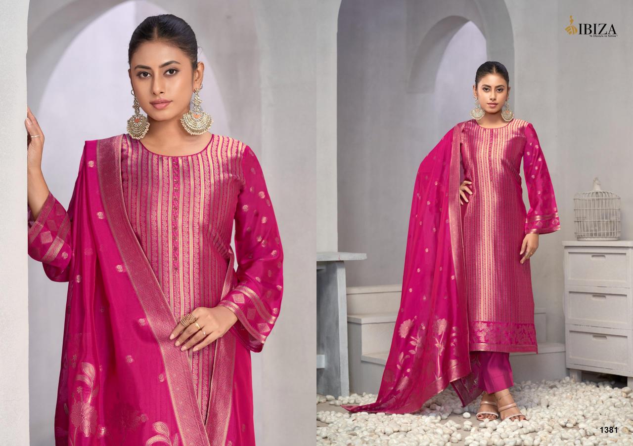 Ibiza Vihani Pure Banglory Silk Jacquard Salwar Kameez Wholesale Catalog