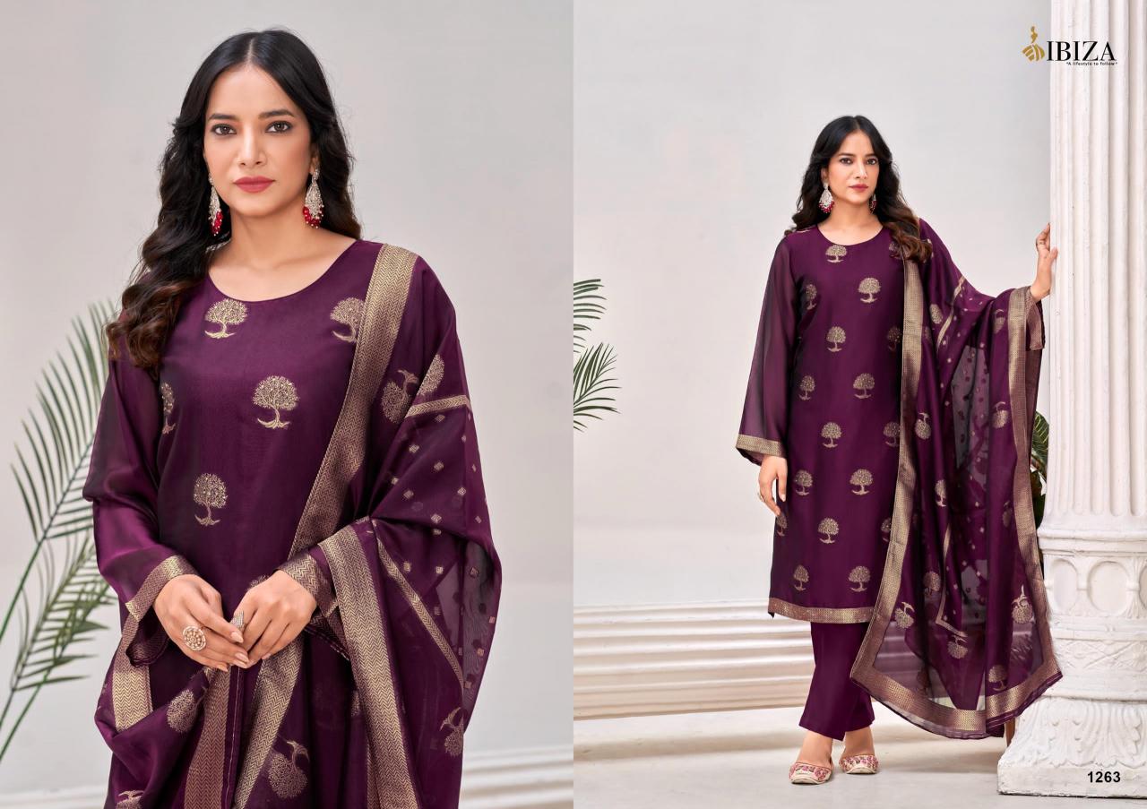 Ibiza Zahanvi Pure Banglory Silk Jacquard Salwar Kameez Wholesale Catalog