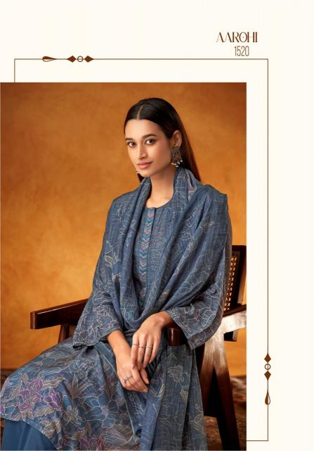 Itrana Sahiba Aarohi Muslin Silk Digital Printed Salwar Kameez Wholesale Catalog