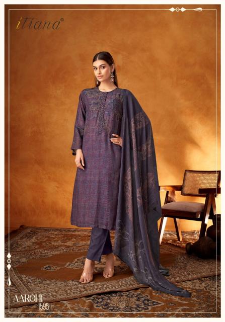 Itrana Sahiba Aarohi Muslin Silk Digital Printed Salwar Kameez Wholesale Catalog