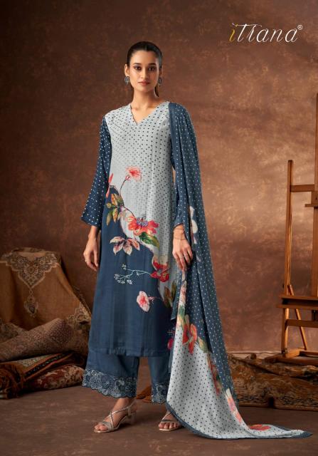 Itrana Sahiba Pavitra Muslin Silk Digital Printed Salwar Kameez Wholesale Catalog