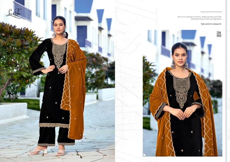 Levisha Kashida Velvet Designer Salwar Kameez Wholesale Catalog