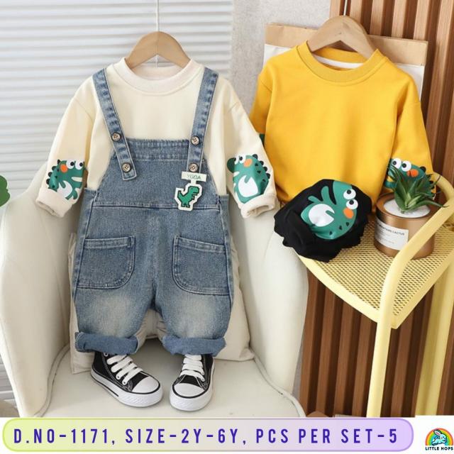 Little Baby 1171 Denim Dungaree Kids Wear Wholesale Catalog