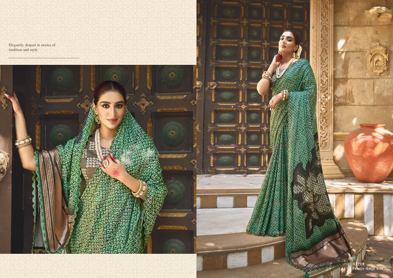 Mahotsav Norita 43700 Gajari top silk saree brands in india