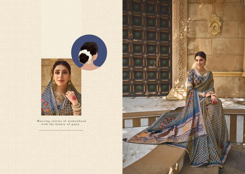 Mahotsav Norita 43700 Gajari top silk saree brands in india