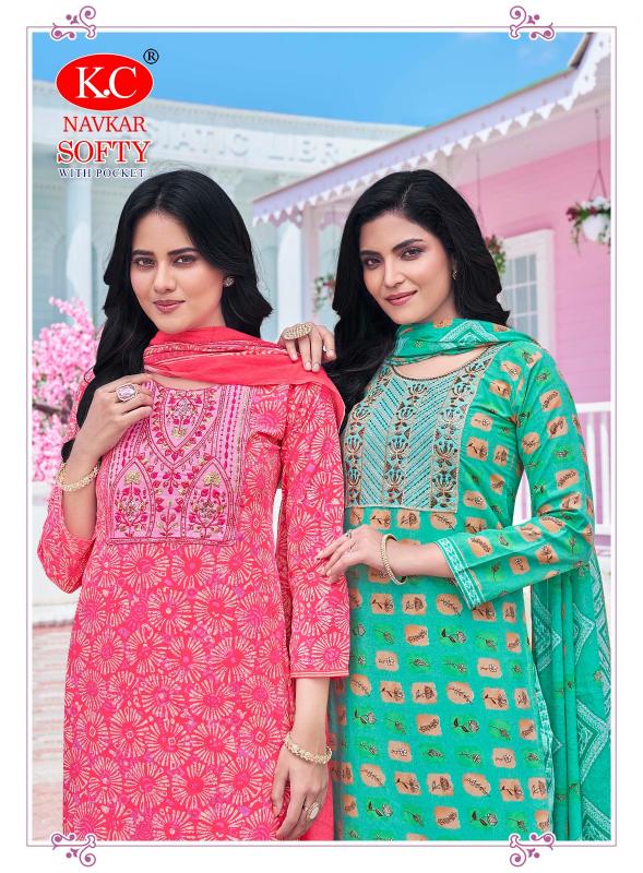 Navkar K.C Softy Vol 1 feb india party wear kurtis and pants