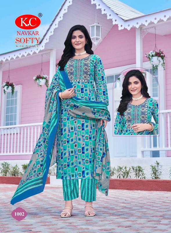 Navkar K.C Softy Vol 1 feb india party wear kurtis and pants