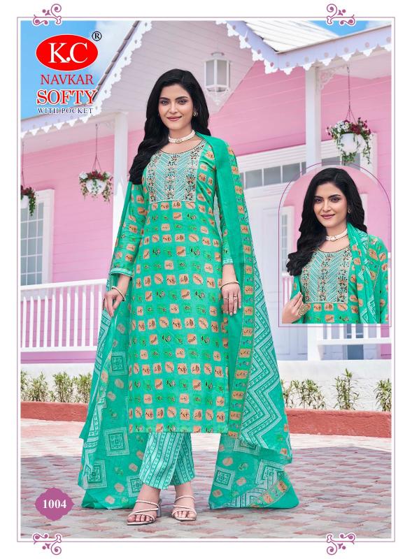 Navkar K.C Softy Vol 1 feb india party wear kurtis and pants