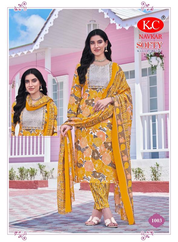 Navkar K.C Softy Vol 1 feb india party wear kurtis and pants
