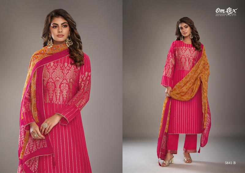 Omtex Eeleanor Silk Organza Jacquard Salwar Kameez Wholesale catalog