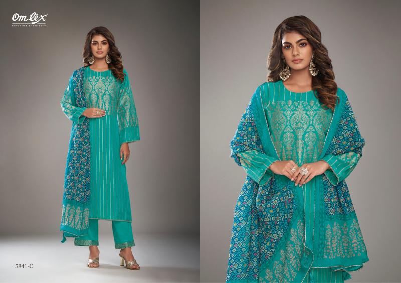Omtex Eeleanor Silk Organza Jacquard Salwar Kameez Wholesale catalog