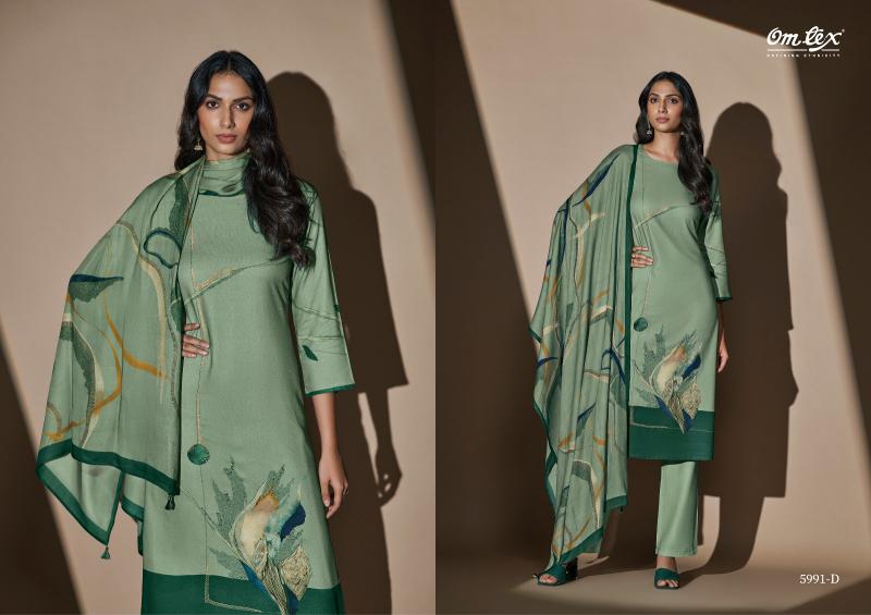 Omtex Livia Pashmina Digital Printed Salwar Kameez Wholesale Catalog 