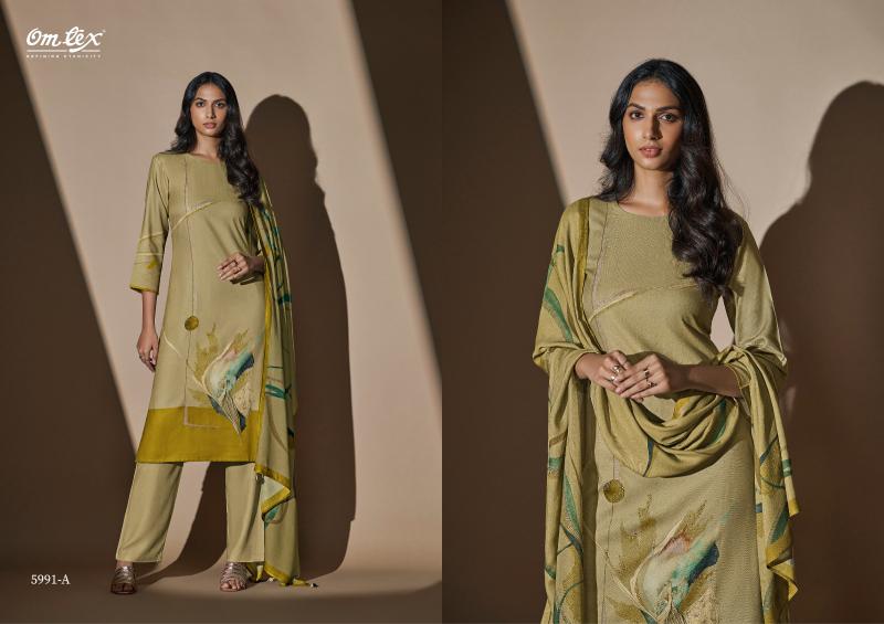 Omtex Livia Pashmina Digital Printed Salwar Kameez Wholesale Catalog 