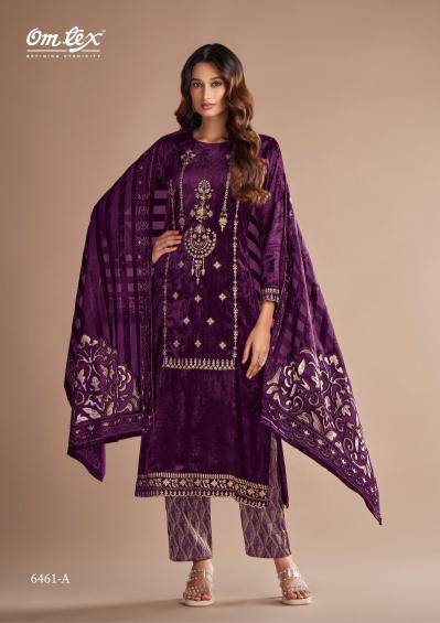 Omtex Ritha Vol 16 Viscose Velvet with embroidered Salwar Kameez Wholesale Catalog