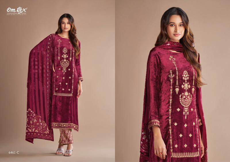 Omtex Ritha Vol 16 Viscose Velvet with embroidered Salwar Kameez Wholesale Catalog
