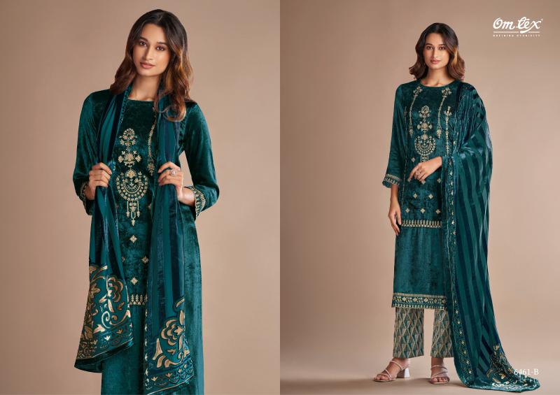 Omtex Ritha Vol 16 Viscose Velvet with embroidered Salwar Kameez Wholesale Catalog