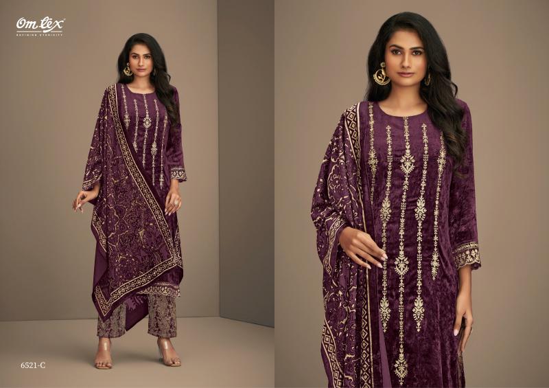 OMTEX RITHA VOL 17 Viscose Velvet with embroidered Salwar Kameez Wholesale Catalog
