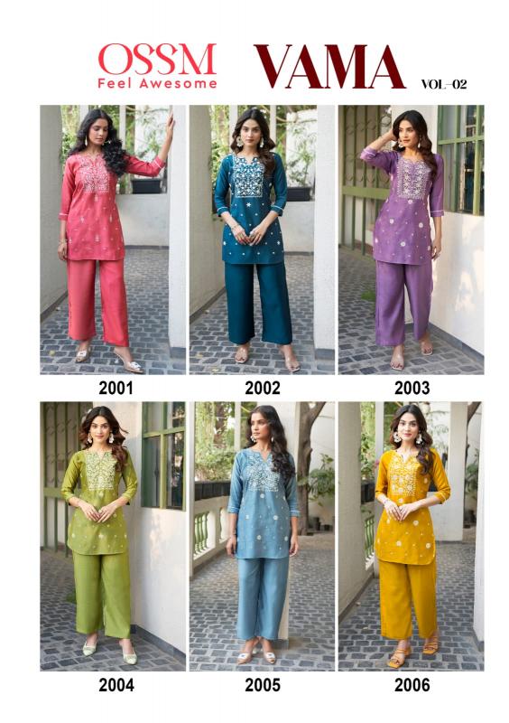 Ossm Vama Vol 2 Embroidered Fancy CoOrd Set Wholesale Catalog