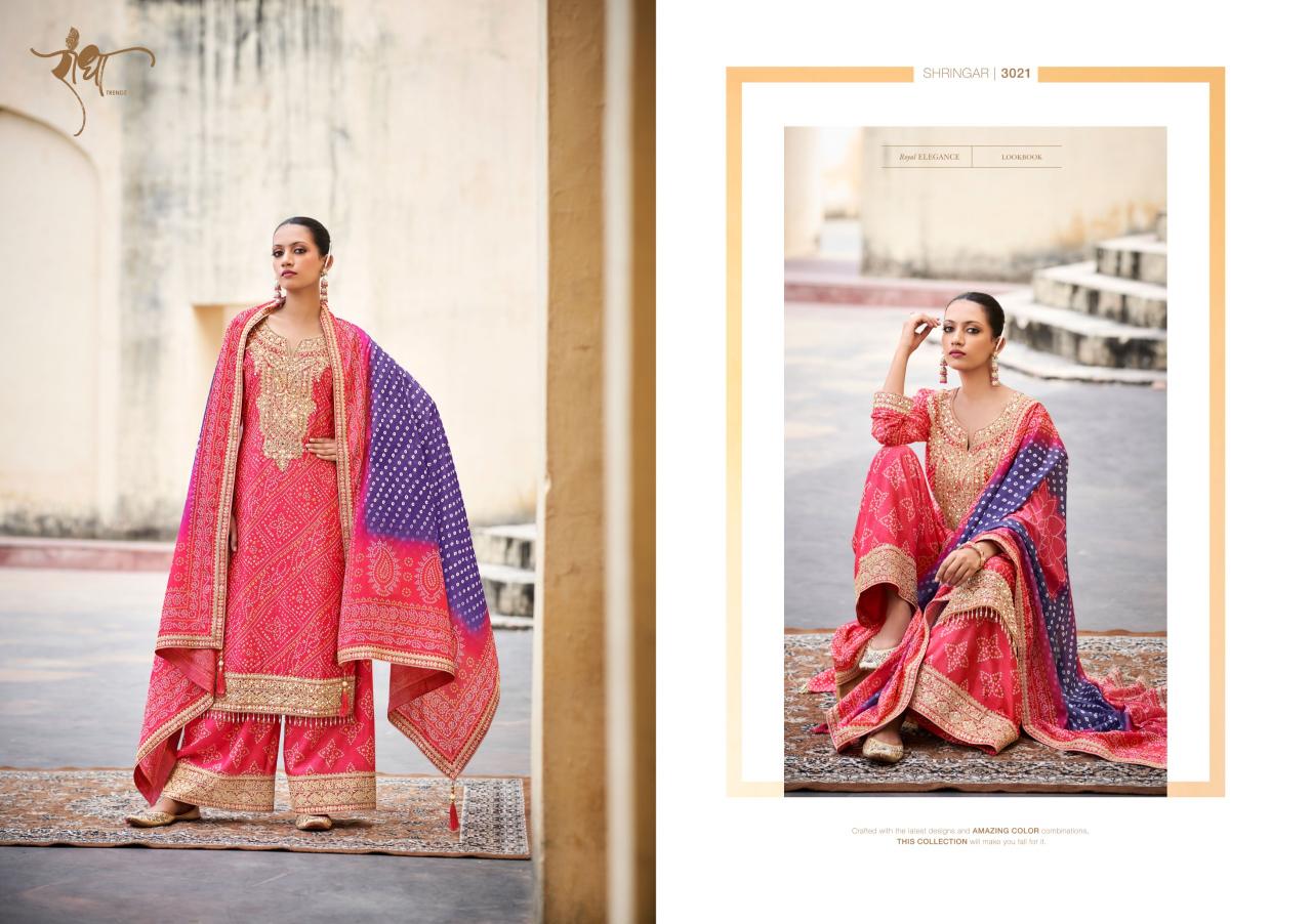 RADHA TRENDZ Shringar Premium Chinon Emboridery Salwar Kameez Wholesale Catalog