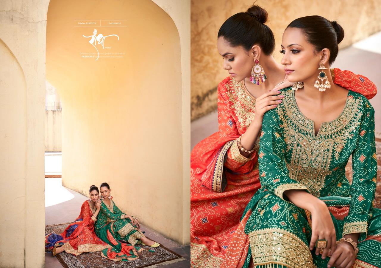 RADHA TRENDZ Shringar Premium Chinon Emboridery Salwar Kameez Wholesale Catalog