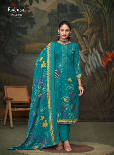 Radhika Azara Flower Valley Vol 2 cotton dress materials wholesale shops in hyderabad