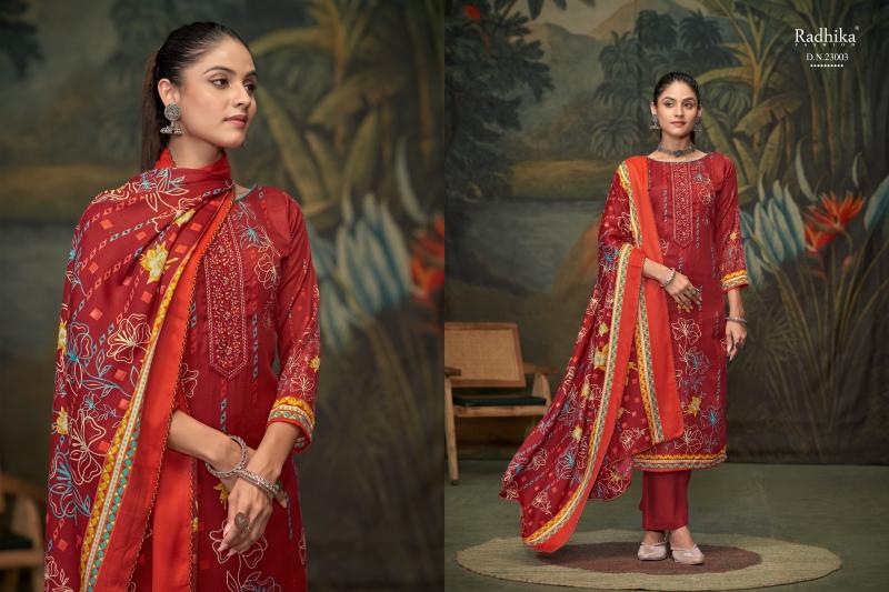 Radhika Azara Flower Valley Vol 2 cotton dress materials wholesale shops in hyderabad