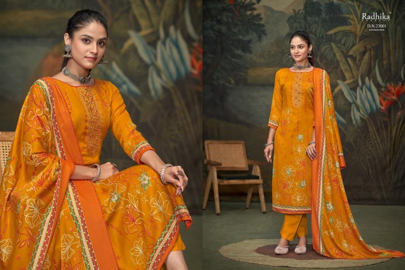 Radhika Azara Flower Valley Vol 2 cotton dress materials wholesale shops in hyderabad